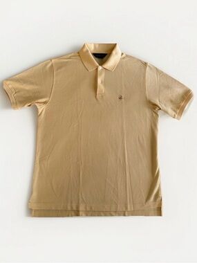 Brooks Brothers Polo Men Yellow Golden Fleece Performance Pique Cotton. Large